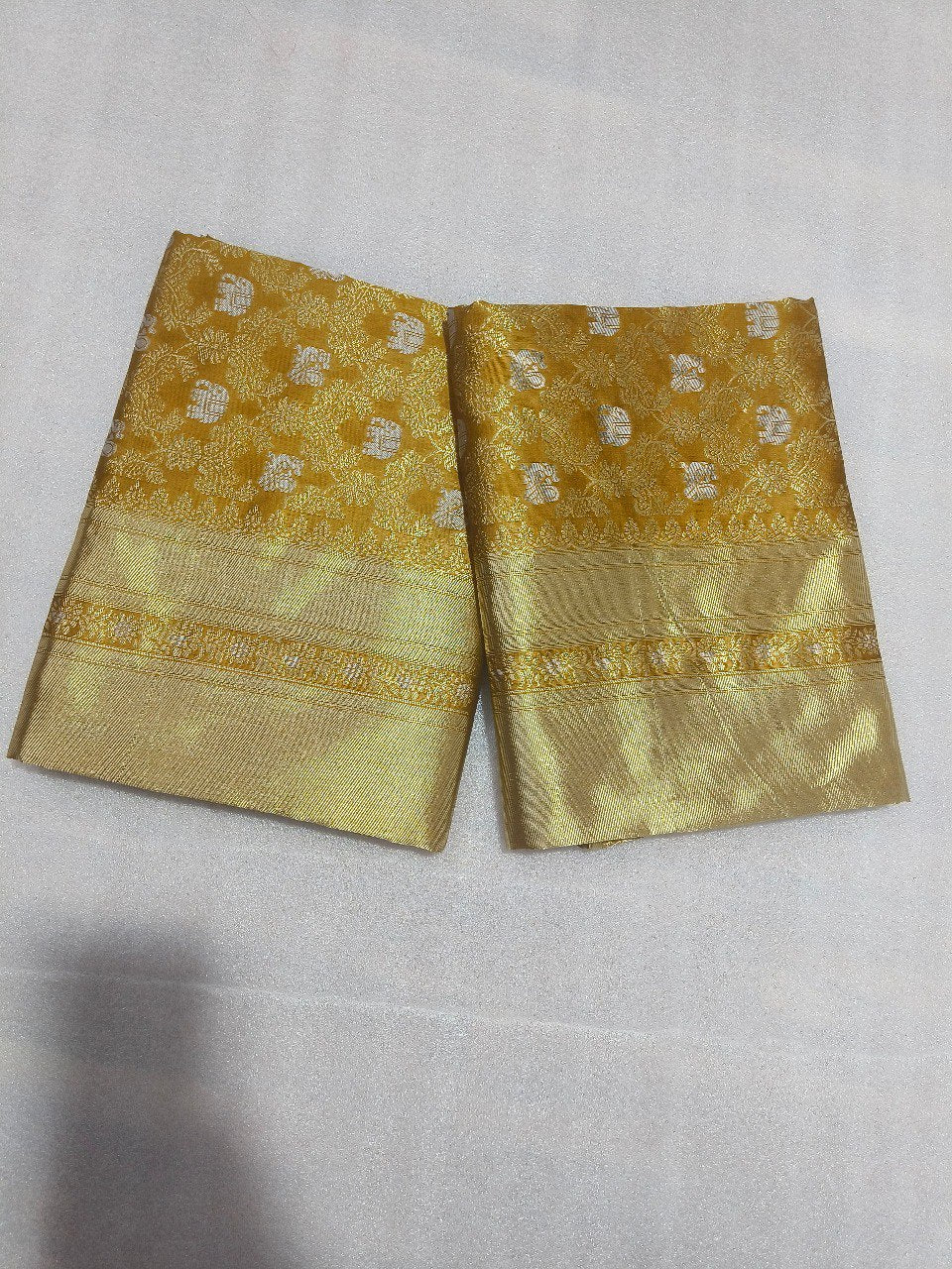 Chiku Banarasi Silk Saree With Blouse Piece By WTW