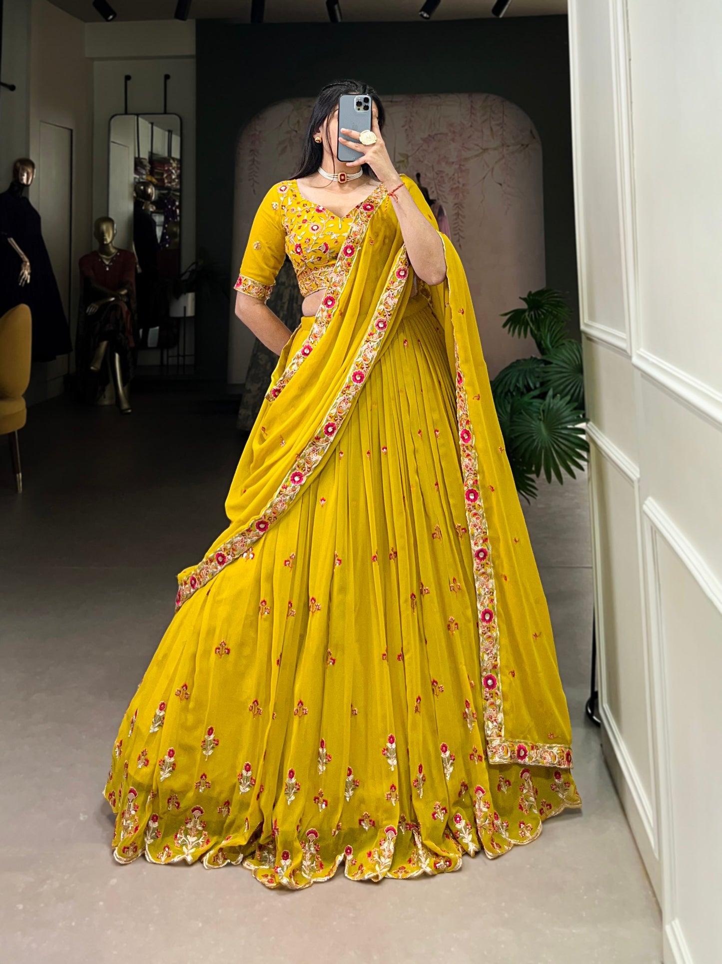 Yellow Color Lehenga Choli for Women By WTW