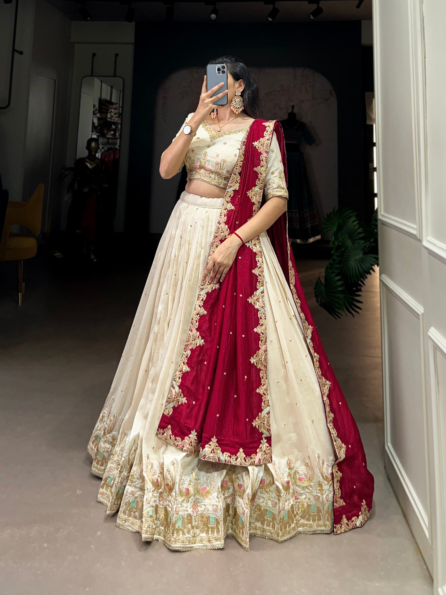 Beautiful Designer Khadi Cotton Lehenga Choli Design By WTW