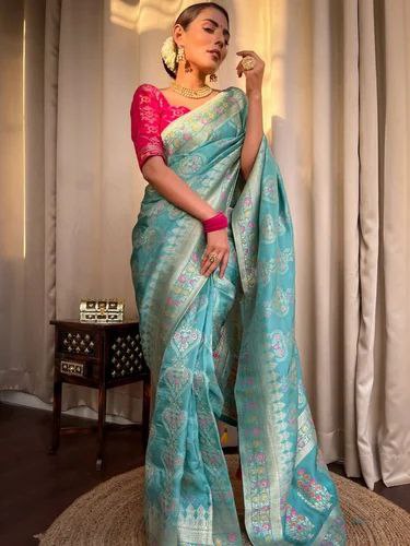 Zari Weaving Work Banarasi Silk Saree By WTW