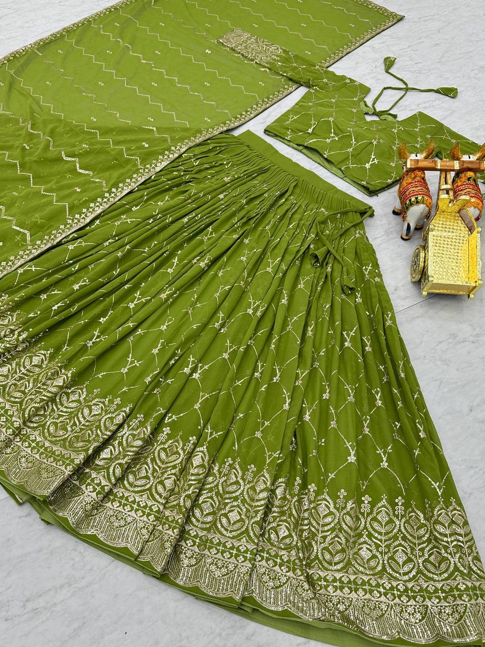 Kimaya Georgette Embroidered Lehanga Choli Set By WTW