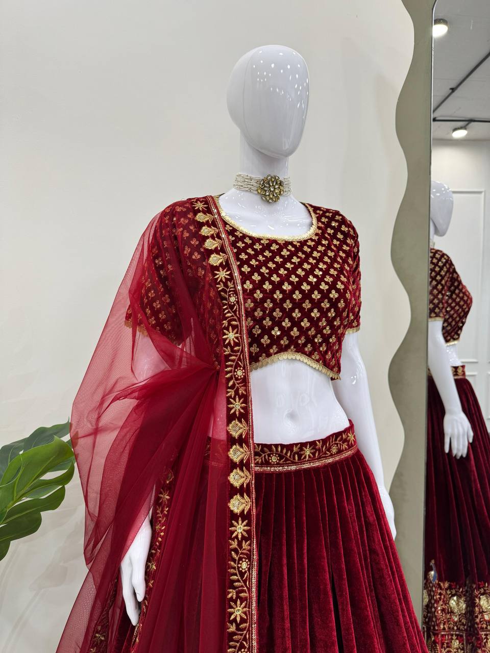 Red Colour Lehenga Choli For Marriage Function By WTW