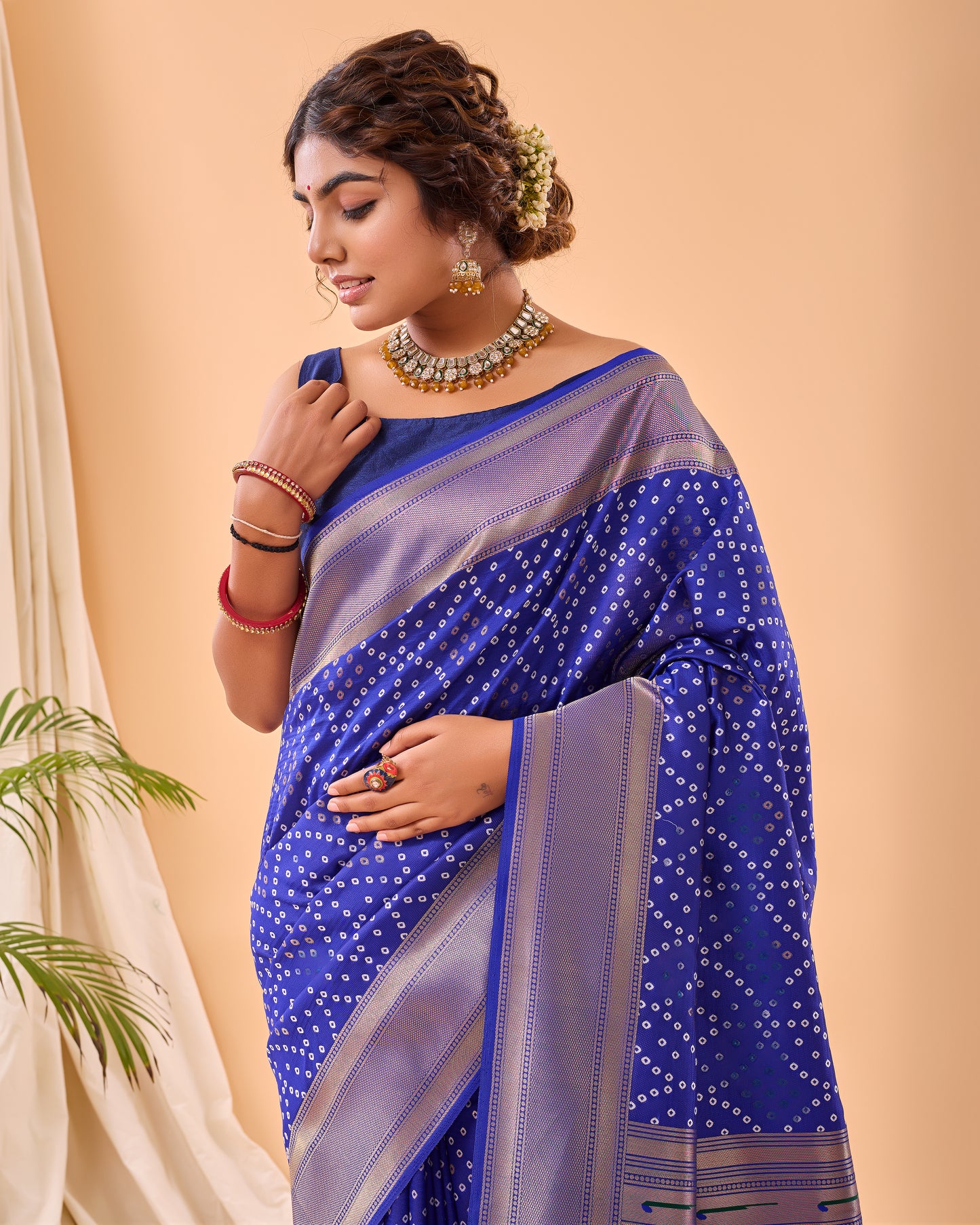 Bandhej Patola Paithani Silk Saree By WTW
