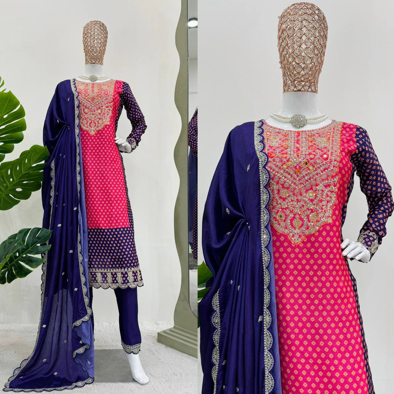 New Patiyala Style Suit Set With Duppata By WTW