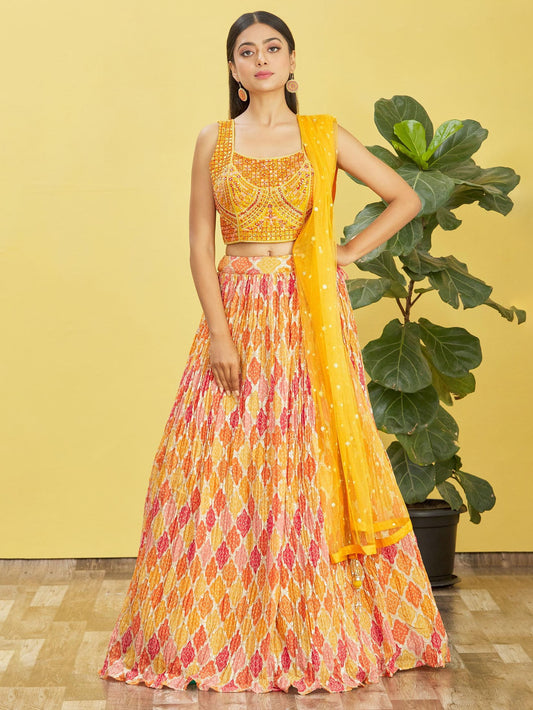 Beautiful Party Wear Embroidery Semi Stitched Different Colours Of Lehenga Choli By WTW
