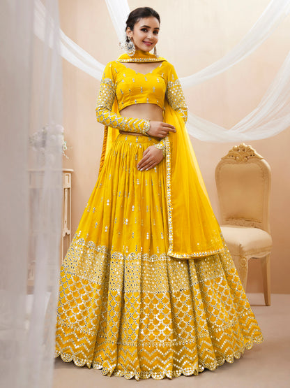 Women Embroidered Lehenga Choli Set with Dupatta By WTW