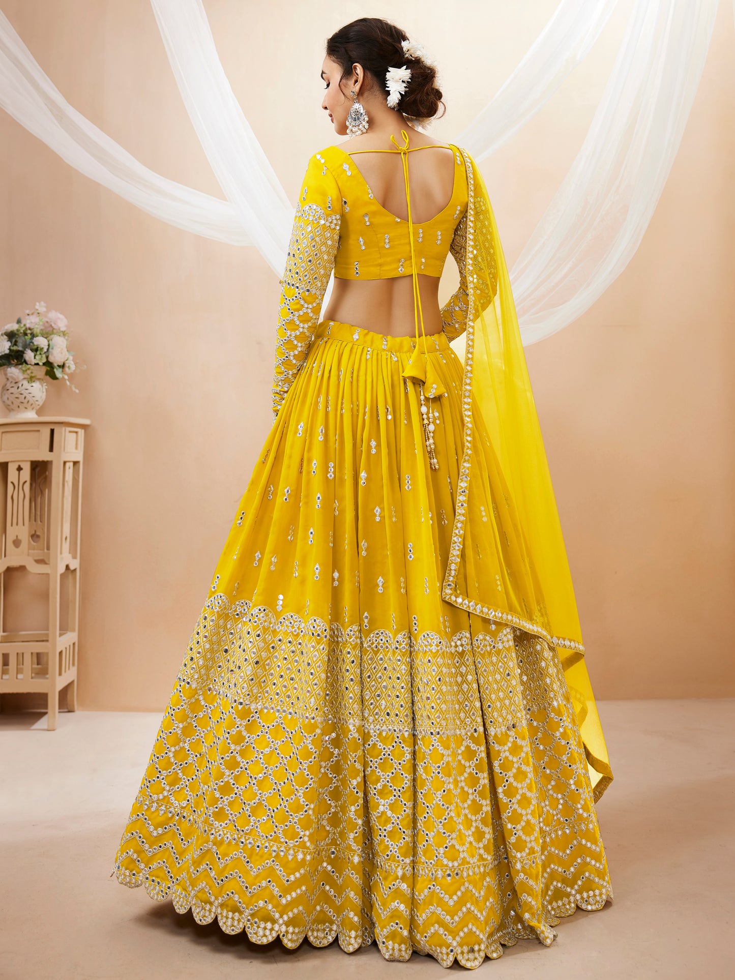 Women Embroidered Lehenga Choli Set with Dupatta By WTW