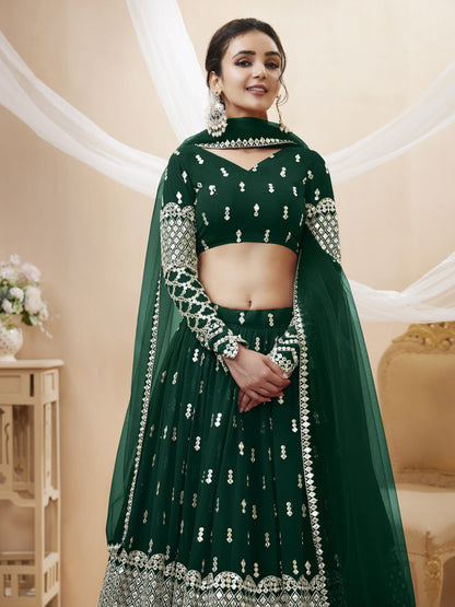 Women Embroidered Lehenga Choli Set with Dupatta By WTW