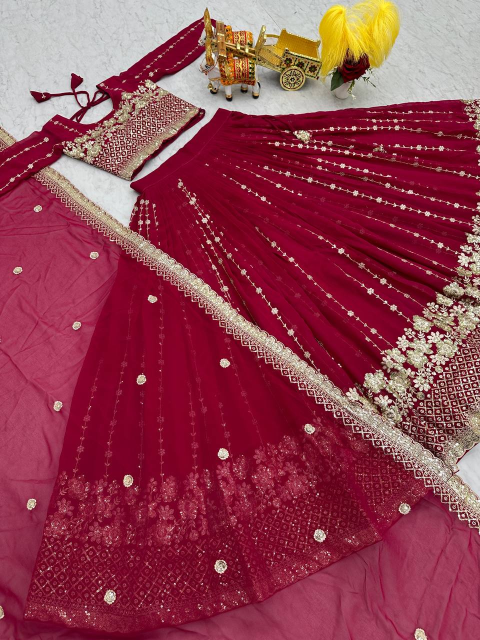 Glorious Sequence Work Pink Color Lehenga Choli By WTW