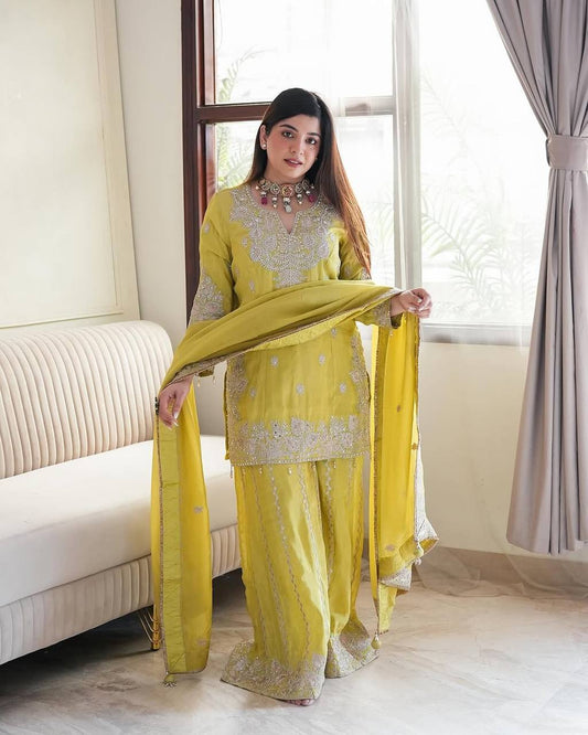 Suhana Luxe Green Embroidered Garara Set By WTW
