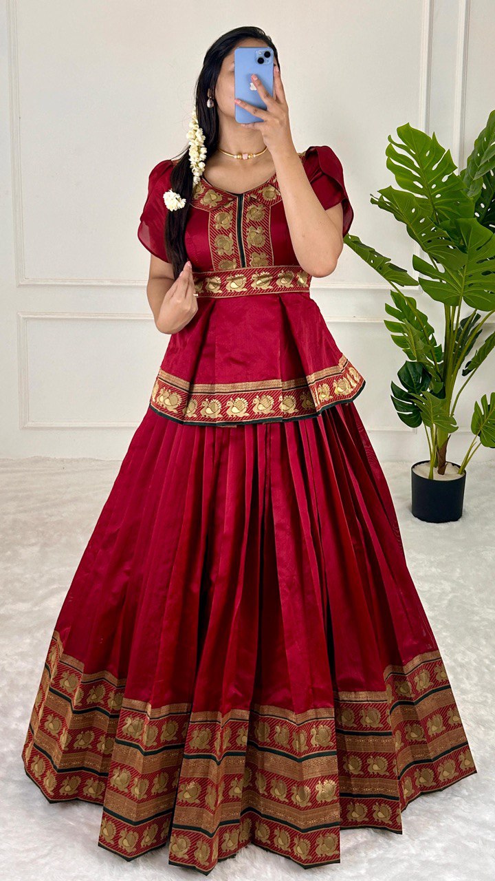 Designer Beautiful Wholesaler Banarsi Silk Lehenga Choli By WTW