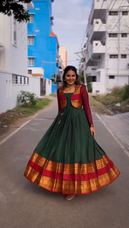 Jacquard Silk Gown By WTW