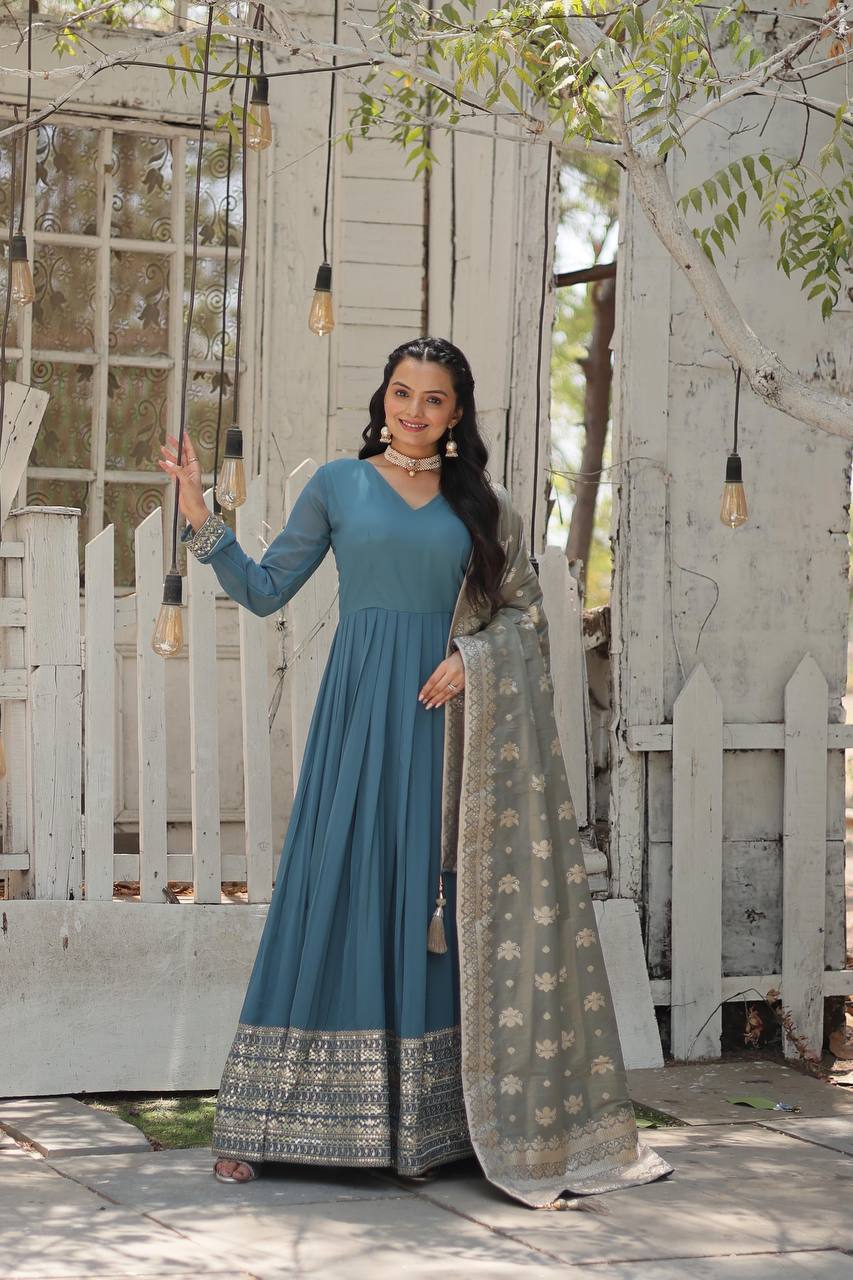 New Class Gown-with-dupatta Collections By WTW