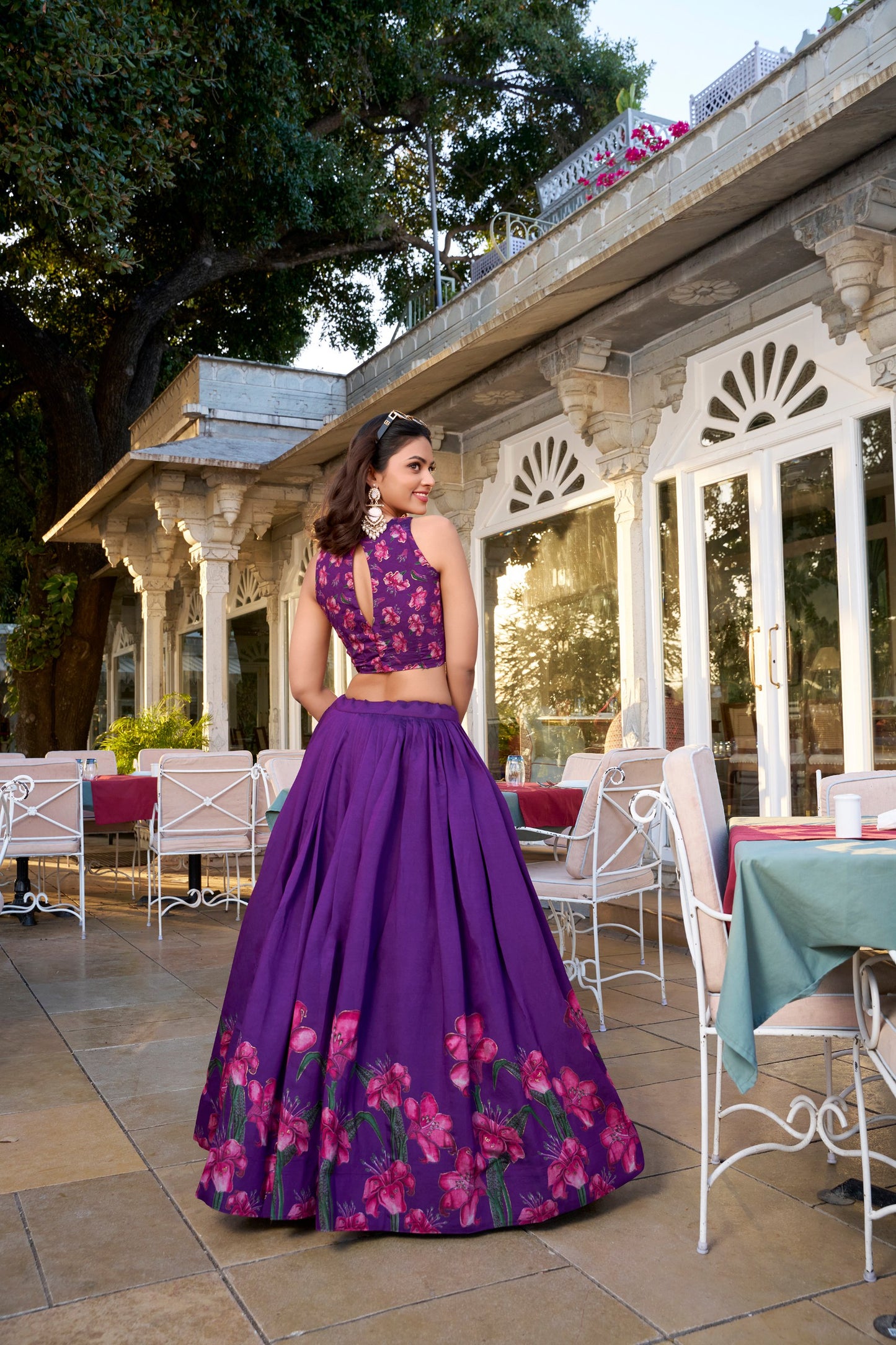 Purple Pure Tussar Silk Lehenga Choli By WTW