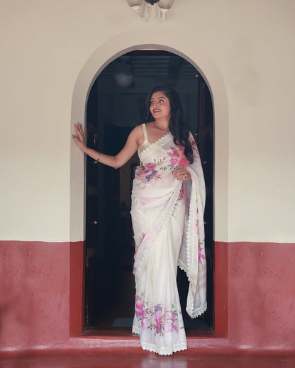 Fox Georgette Designer Saree By WTW