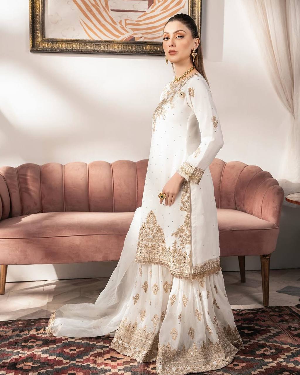 Presenting New White Anarkali Suit By WTW