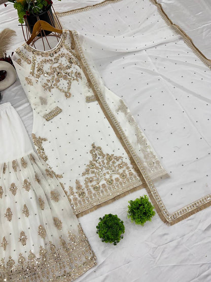Presenting New White Anarkali Suit By WTW