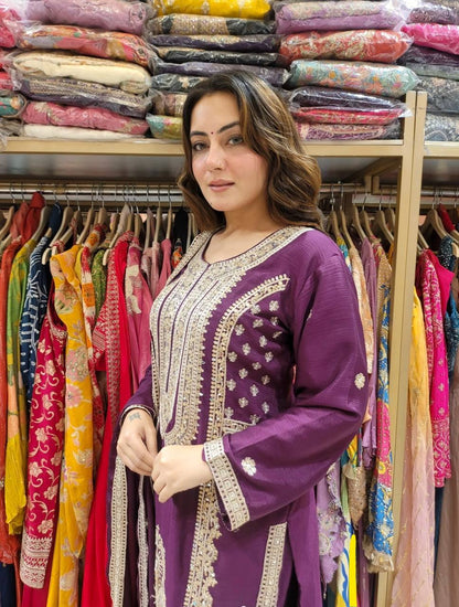 Presenting New Purple Anarkali Suit By WTW