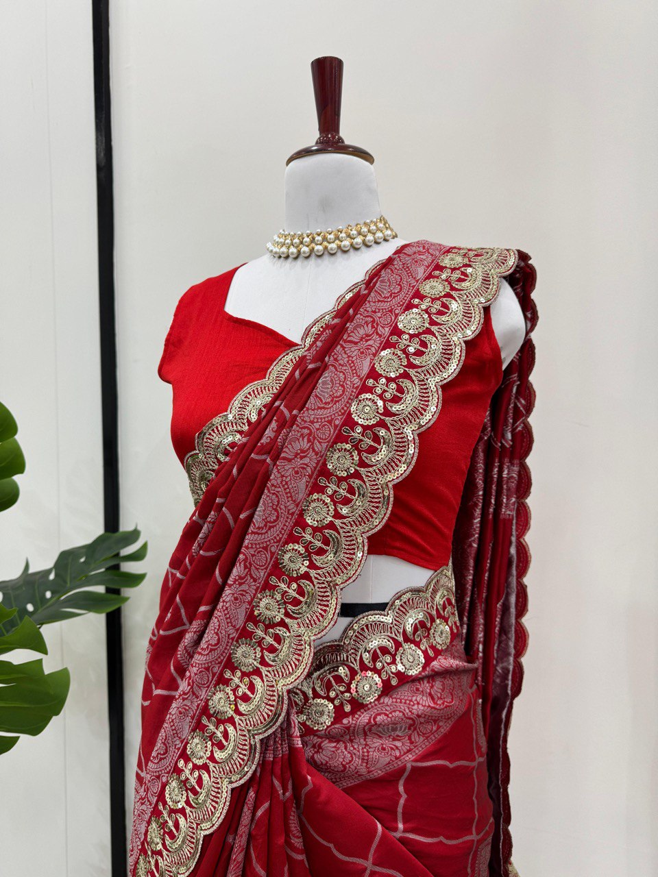 Maroon Saree In Kota Silk Jacquard With Cording And Sequence Lace Indian Saree By WTW