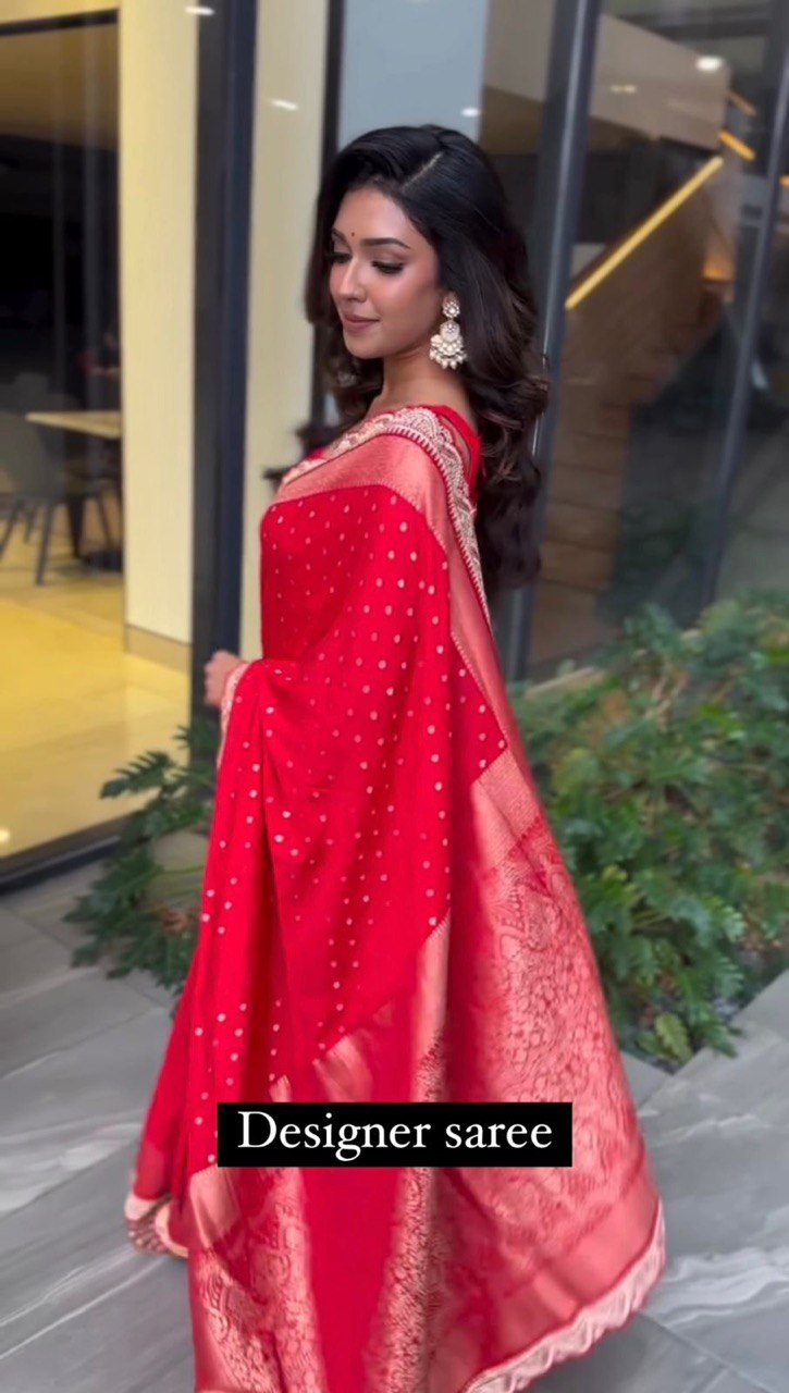 Beautiful Designer Saree On Kota Silk Fabric With Coding & Sequence Lace Work By WTW