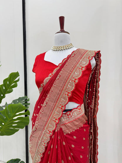 Beautiful Designer Saree On Kota Silk Fabric With Coding & Sequence Lace Work By WTW