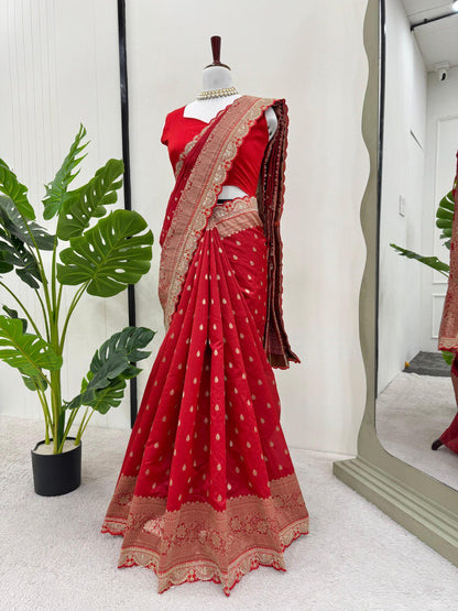 Beautiful Designer Saree On Kota Silk Fabric With Coding & Sequence Lace Work By WTW
