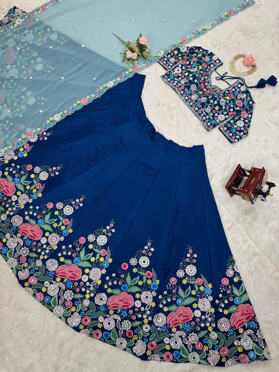 Heavy Chinnon Silk Lehenga Choli By WTW