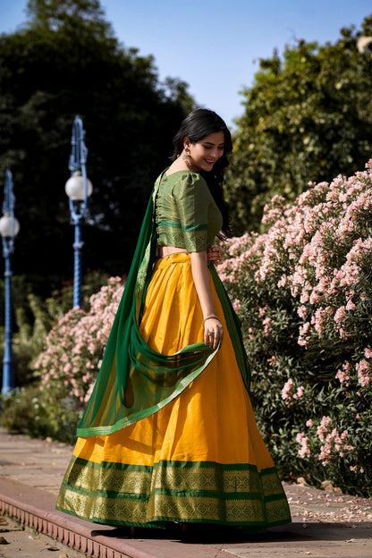 Kanchipuram Silk Lehenga Choli With Weaving And Zari Work By WTW