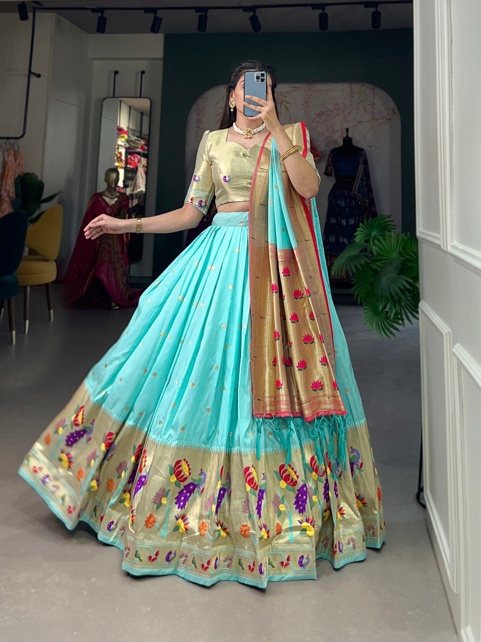 Latest Gujarati Navratri Lehenga Choli Online By WTW