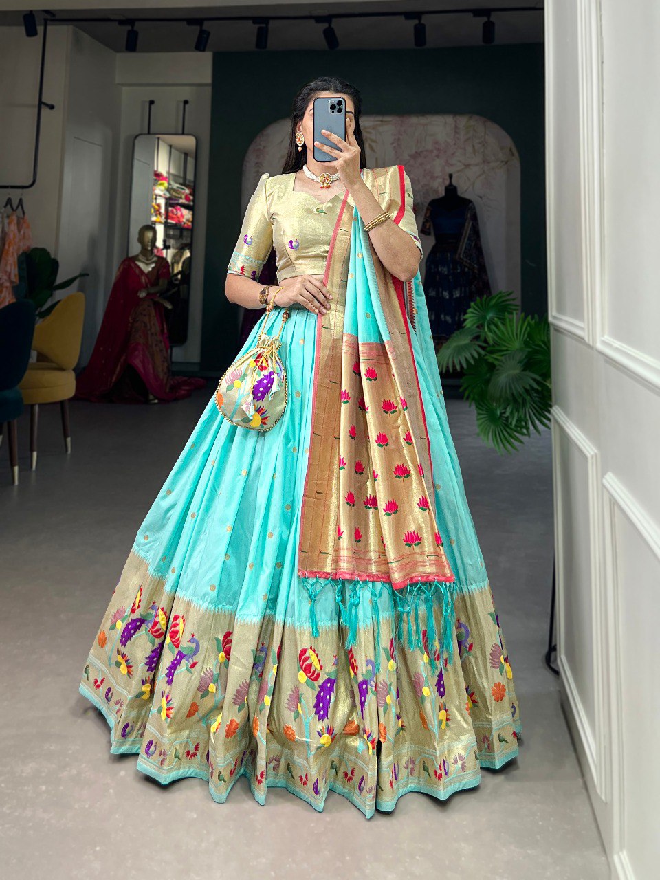 Latest Gujarati Navratri Lehenga Choli Online By WTW