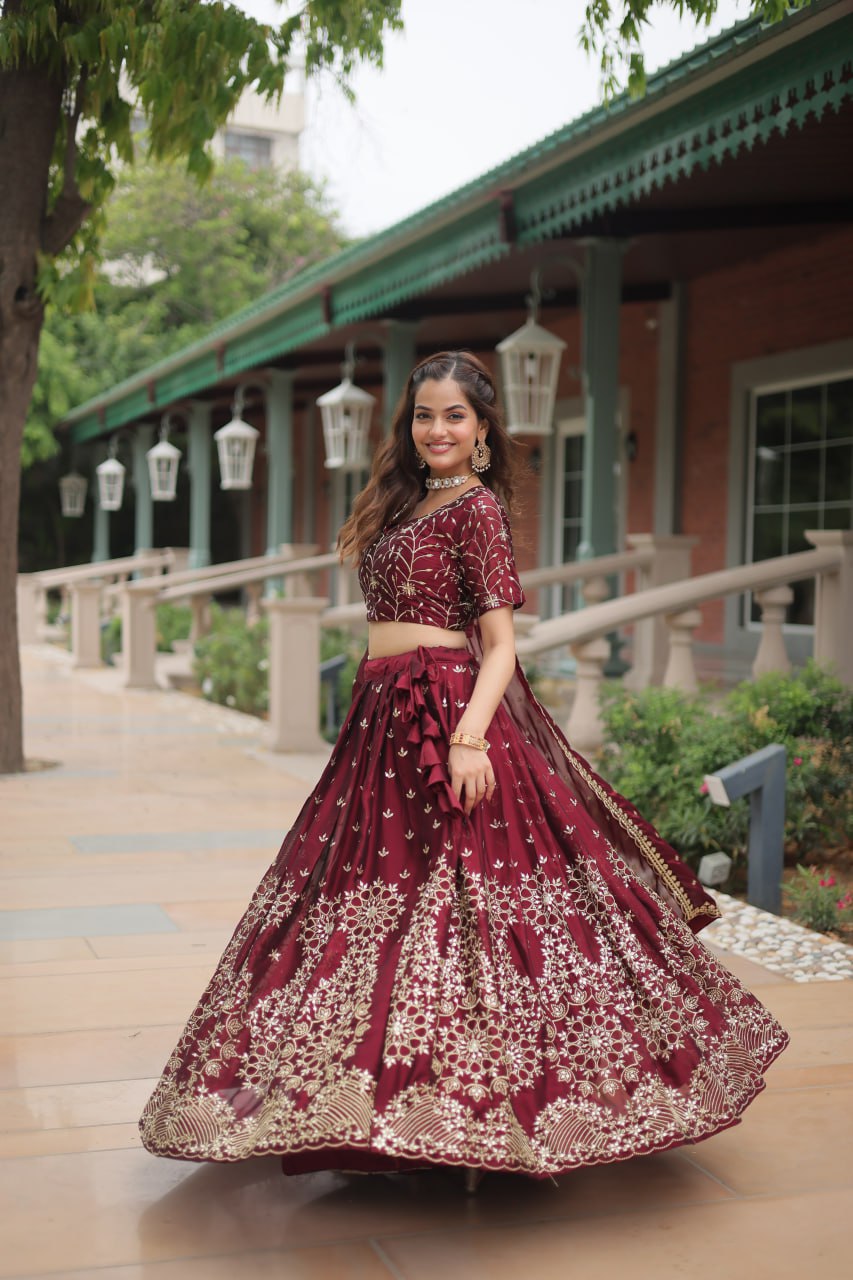 Look Rangoli Silk Wholesale Readymade Lehenga Choli By WTW