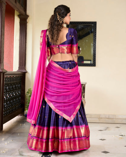 Woven A-line Lehenga Choli Set By WTW