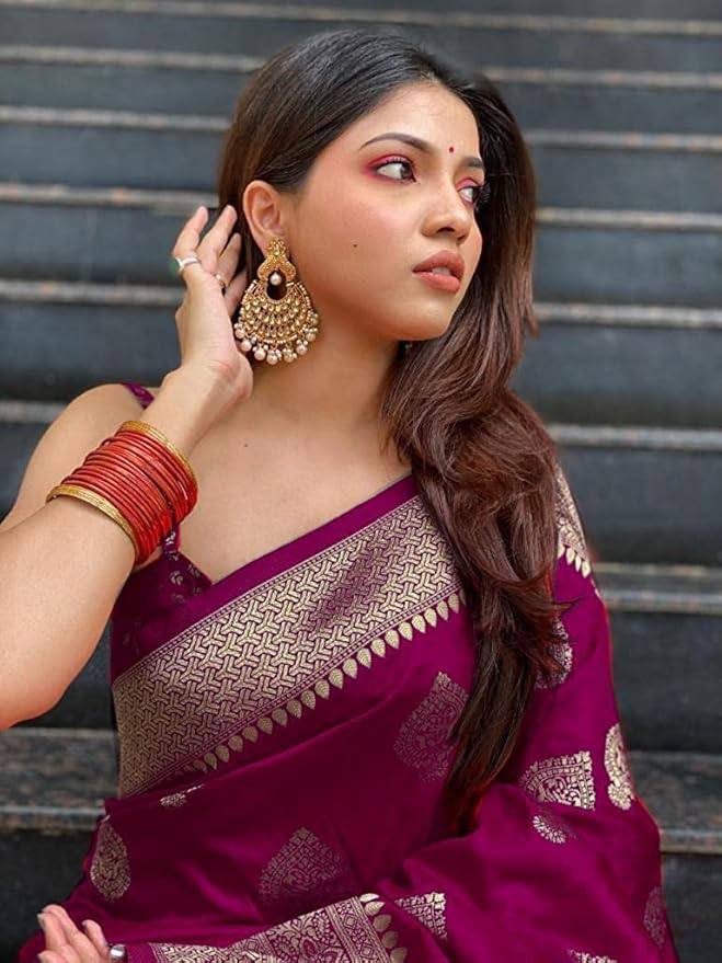 Soft Jacquard Work Beautiful Printed Saree By WTW