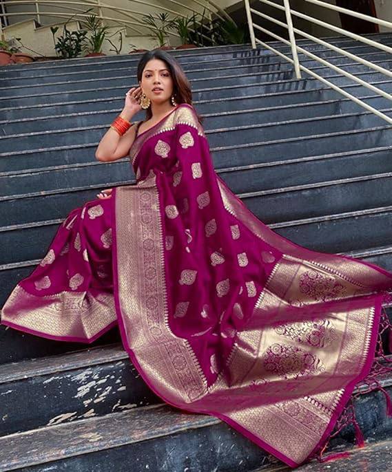 Soft Jacquard Work Beautiful Printed Saree By WTW