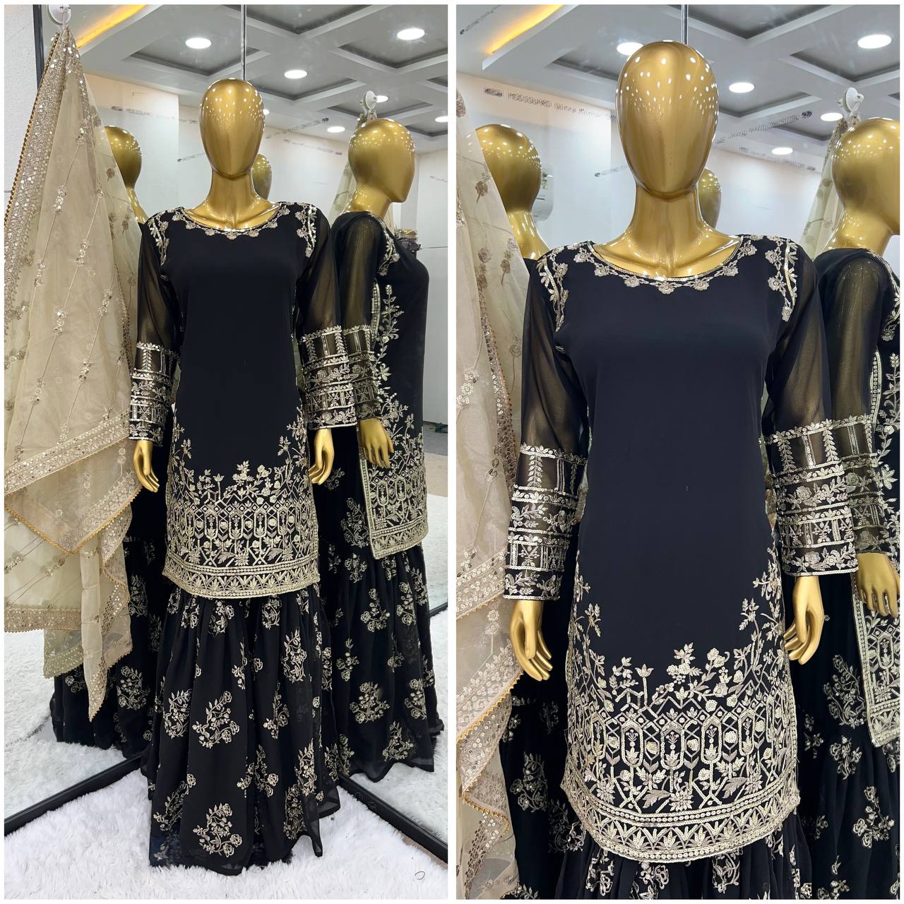 Presenting New Designer Party Wear Look Sharara Set By WTW