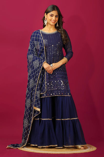 Chic And Festive: Kurti Sharara With Dupatta For A Mesmerizing Eid Look By WTW