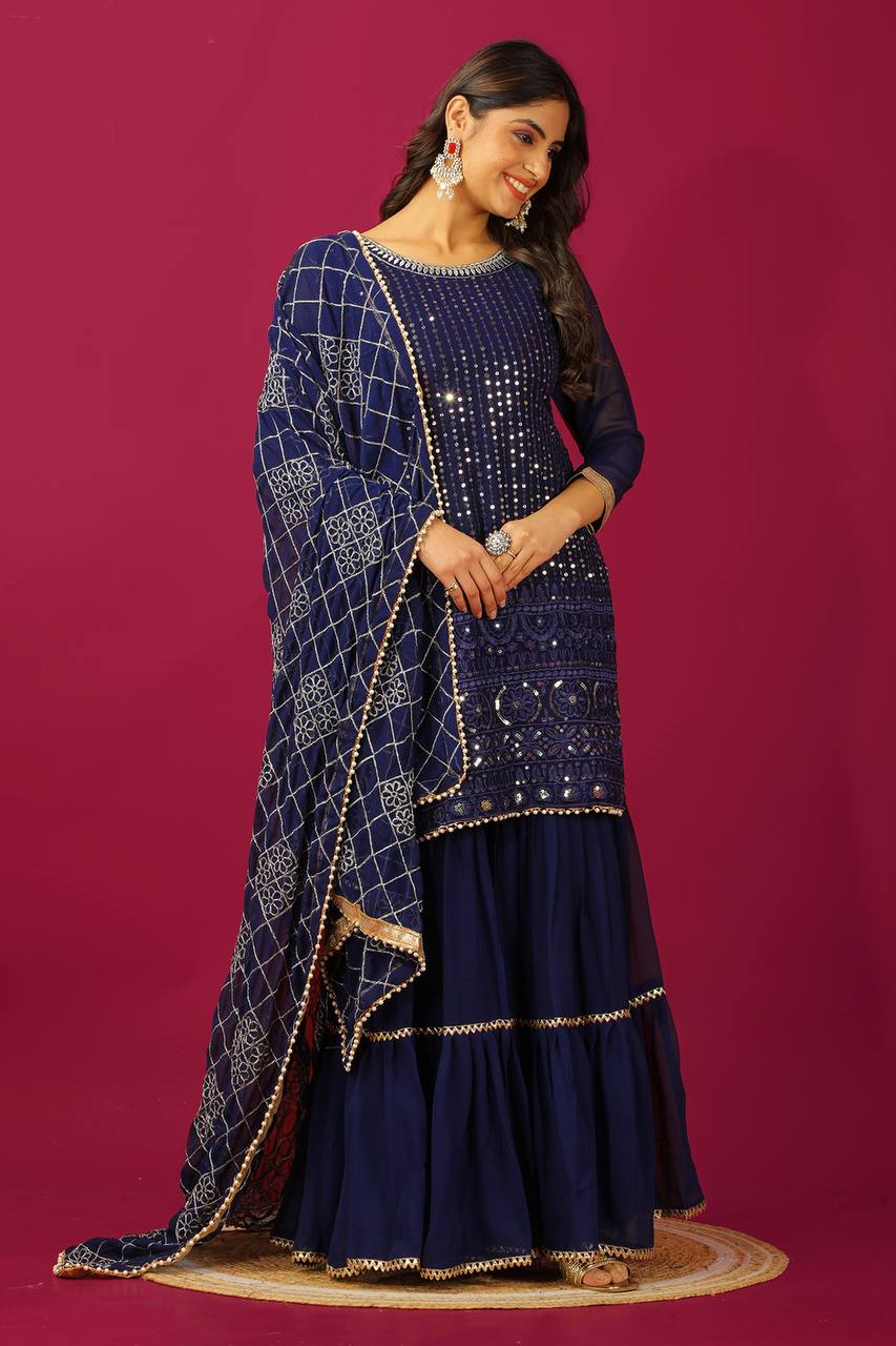 Chic And Festive: Kurti Sharara With Dupatta For A Mesmerizing Eid Look By WTW