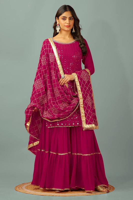 Ramzan Eid Special Sharara Suit With Dupatta By WTW