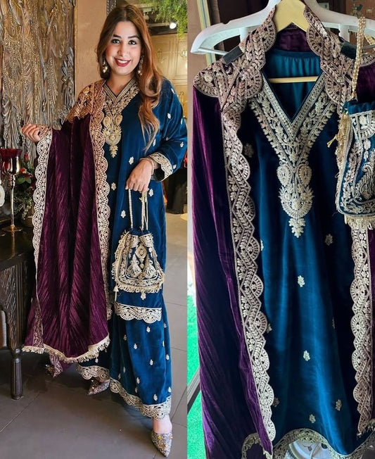 Launching New Designer Party Wear Look Top-dupatta And Fully Stiched Bottom By WTW