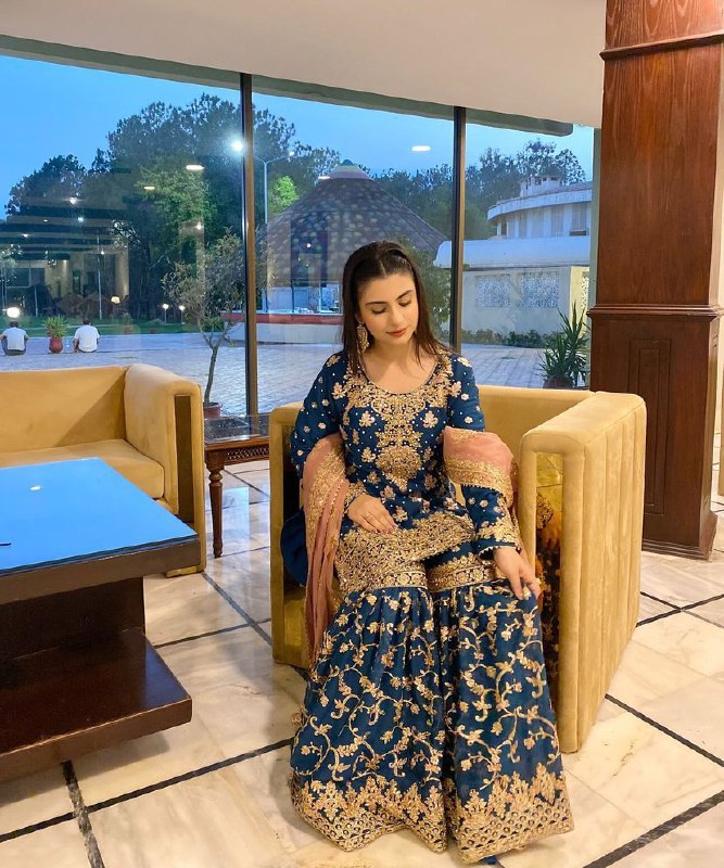 Designe Blue Kurti Sharara With Dupatta For Wedding Occasions By WTW