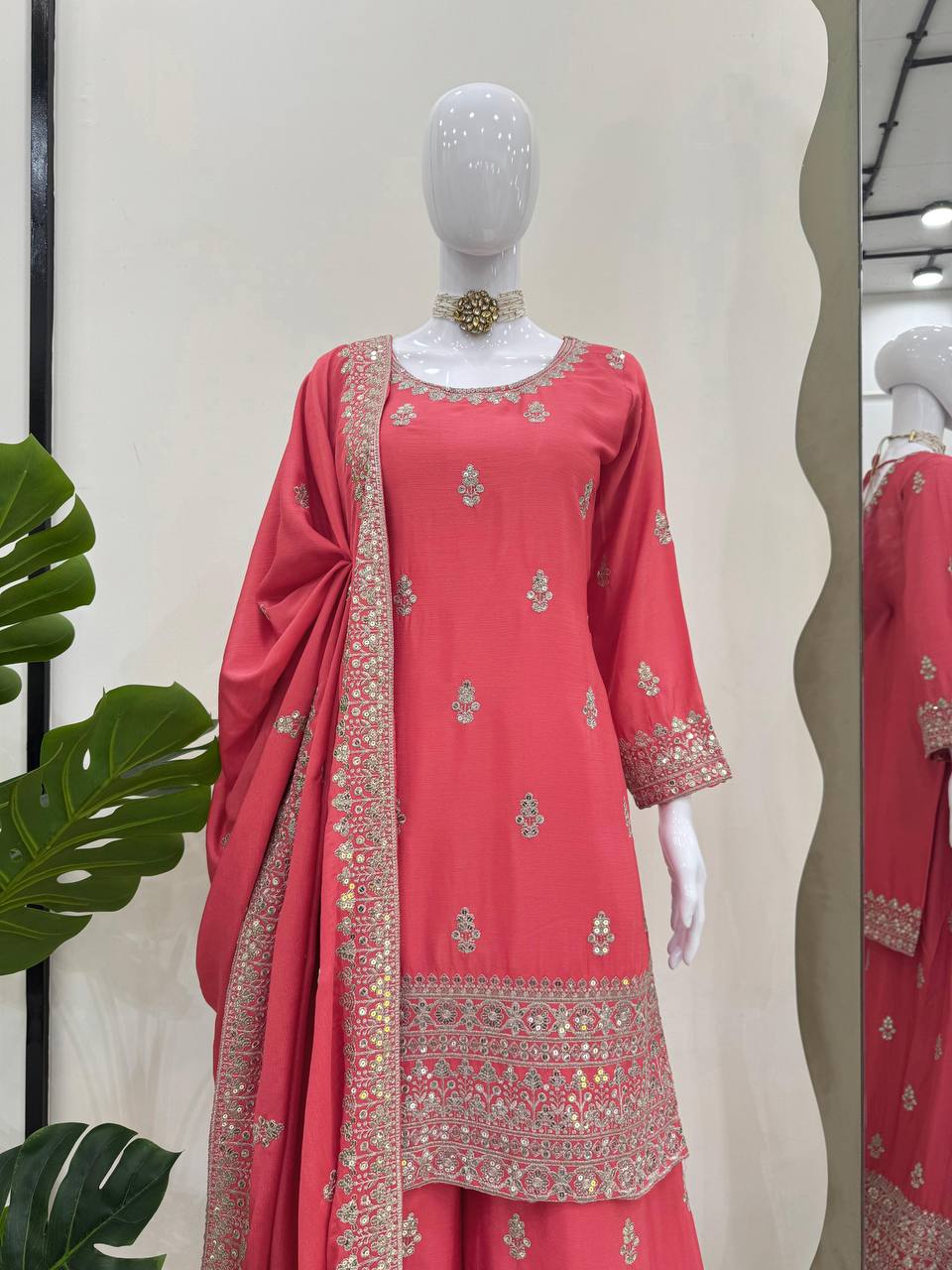 Designer Embroidred Sequence Sharara By WTW