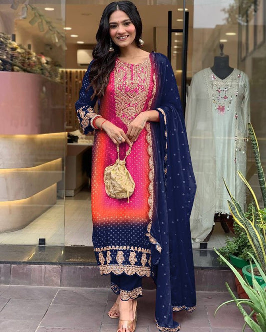 Embroidered Mirror Grace Salwar Suit By WTW