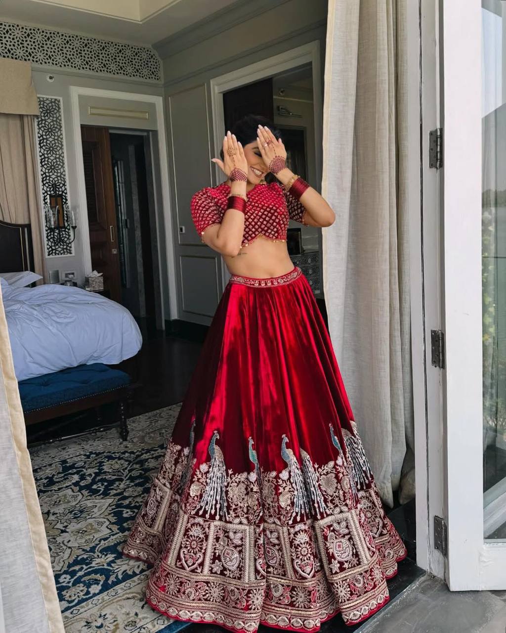 Red Colour Lehenga Choli For Marriage Function By WTW
