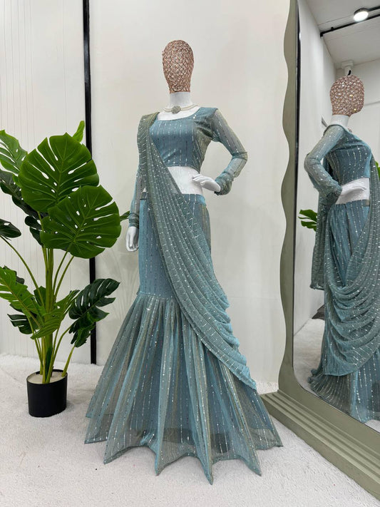 Presenting New Quality Lehengha Saree By WTW