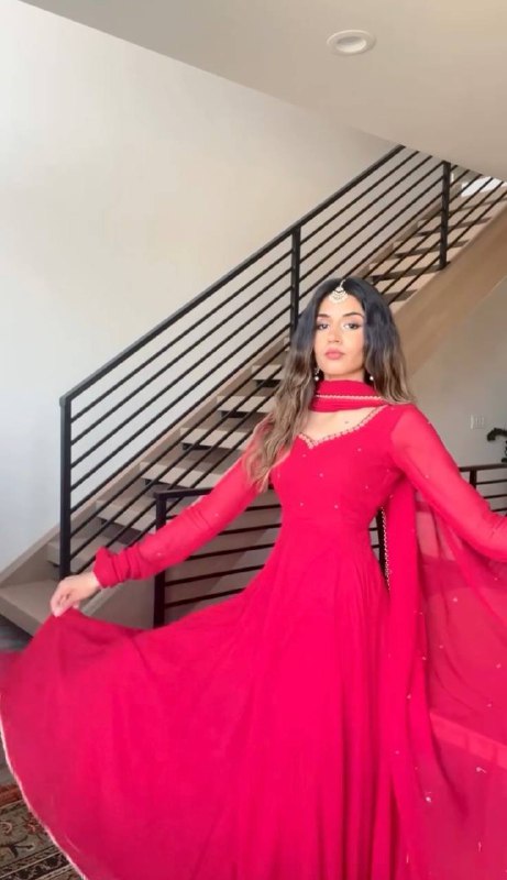 Elegant Pink Color Georgette Embroidery Sequence Work Gown By WTW