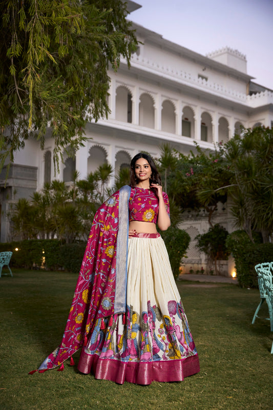 Dola Silk Kalamkari Lehenga Choli By WTW