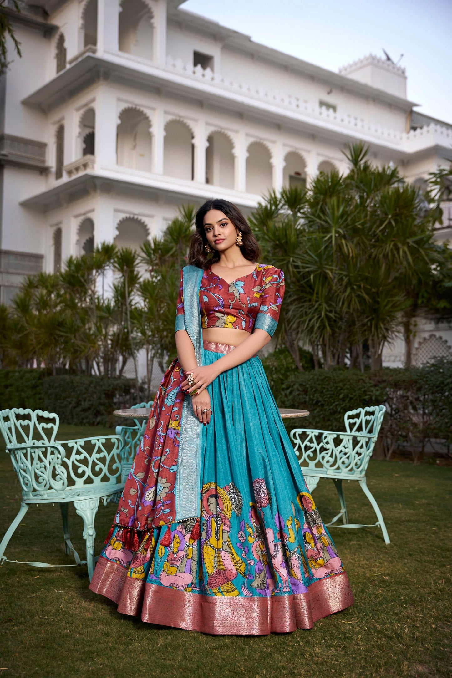 Dola Silk Kalamkari Lehenga Choli By WTW