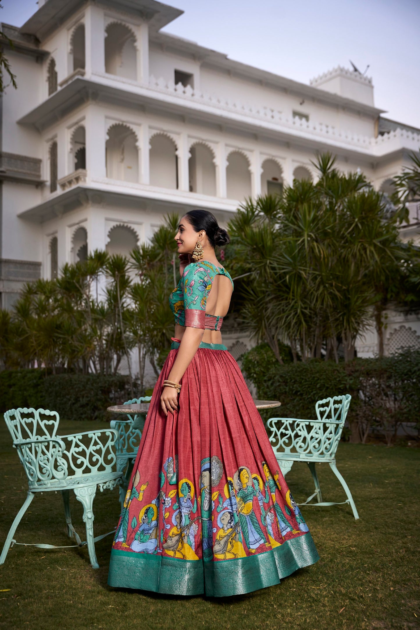 Dola Silk Kalamkari Lehenga Choli By WTW