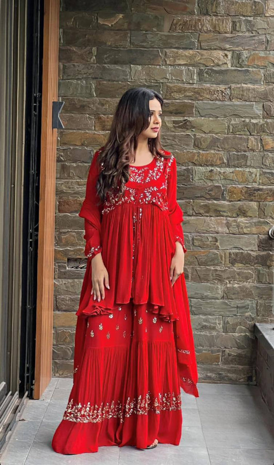 Faux Georgette Designer Suit By WTW
