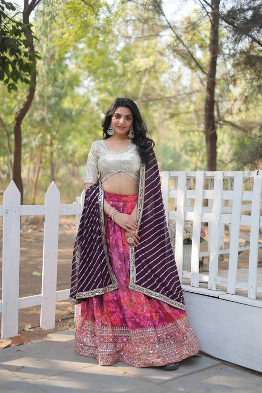 Faux Georgette Lehenga Choli By WTW